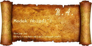 Medek Abigél névjegykártya